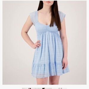 NWT Junior’s Charmed Hearts Ruffle Sleeveless Shimmer Dress! Size Med!